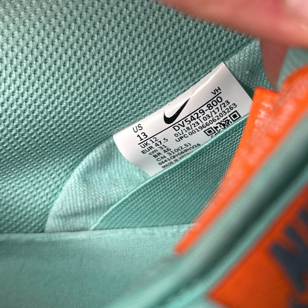 Size 13- NIKE DUNK SB LOW PRO ORANGE EMERALD RISE